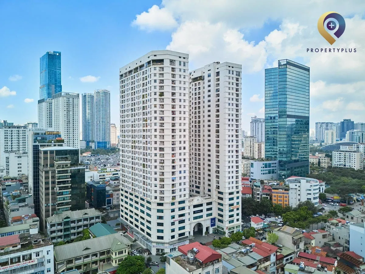 Toàn cảnh tòa nhà Central Field nhìn từ trên cao tại quận Cầu Giấy, Hà Nội.